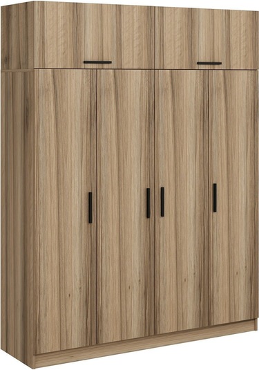 Minar Kale 4 Kapaklı 2 Ç Dolap Ve Yüklük Dore 255cm Ceviz