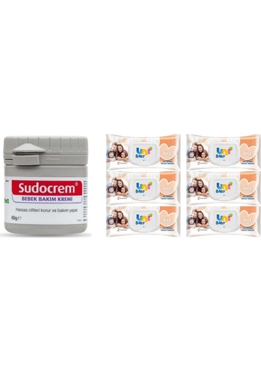 Bebek Bakım Seti Sudocrem 60 G + Uni Baby Islak Mendil 6x90 Lı