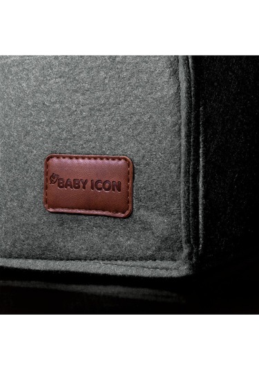 Çok Amaçlı Kalın Keçe Anne Bebek Bakım Çantası Pratik Düzenleyici Organizeri Gri