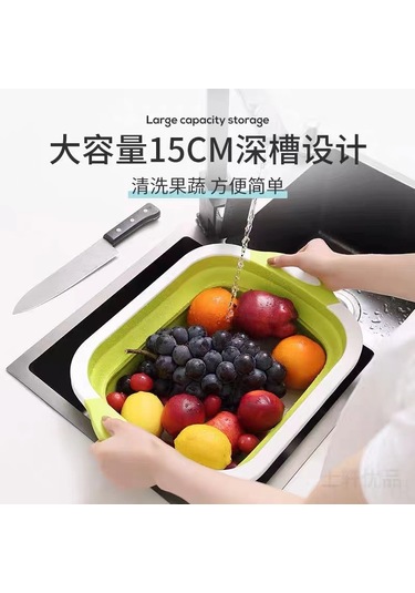 Teltree Katlanır Mutfak Tezgahı - Pratik Kesme Tahtası Ve Süzgeçli Lavabo Sepeti