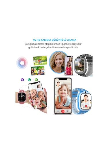 Wonlex KT29 4G Android Sim Kartlı Çocuk Takip Saati (Distribütör Garantili)