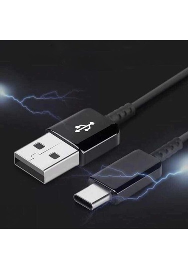 Jeemson Siyah 9v Hızlı Şarj Type-c Kablosu - Usb Data Ve Şarj İçin 1 Metre Uzunluk