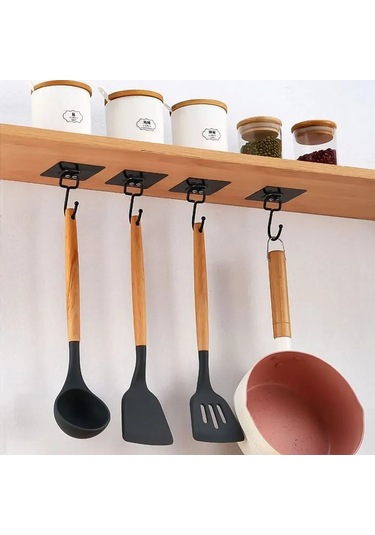 Konesam Banyo Krokosu 5'li Set - Su Geçirmez, Yüksek Dayanıklı, Deliksiz Kurulum, Pvc+metal Malzeme, Siyah Renk Diğer