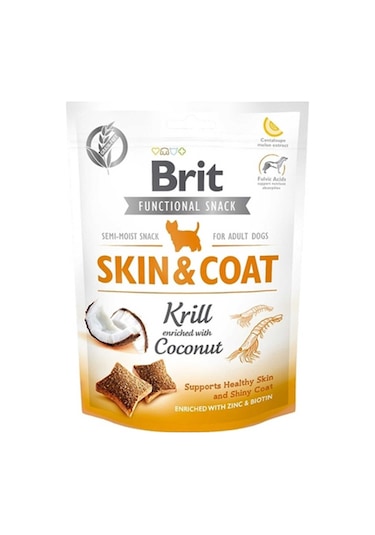 Brit Functional Snack Skin & Coat Karides ve Hindistan Cevizli Köpek Ödülü 150 G