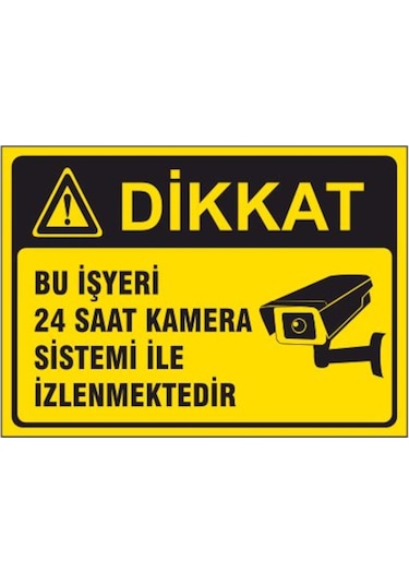5 Adet - Bu Işyeri 7/24 Kamera Sistemi Ile Izlenmektedir Levhası