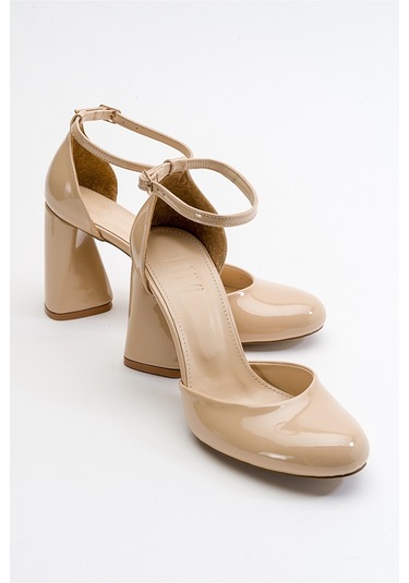 Luvishoes Oslo Bej Rugan Kadın Topuklu Ayakkabı Bej Rugan