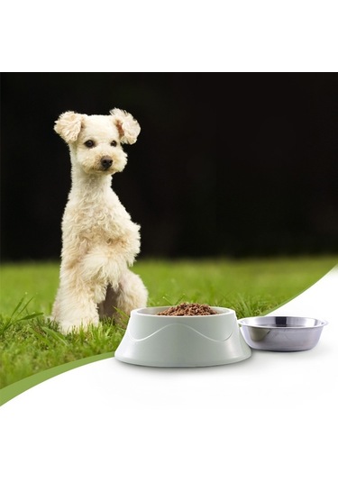 Cbtx Evcil Hayvan Mama Kasesi Paslanmaz Çelik Köpek Kedi Çift Kullanımlı Kase