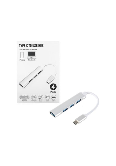 Primex Px Typ4 Macbook/Asus/Hp/Lenovo 4 Port Type C Usb3.0 Çoklay