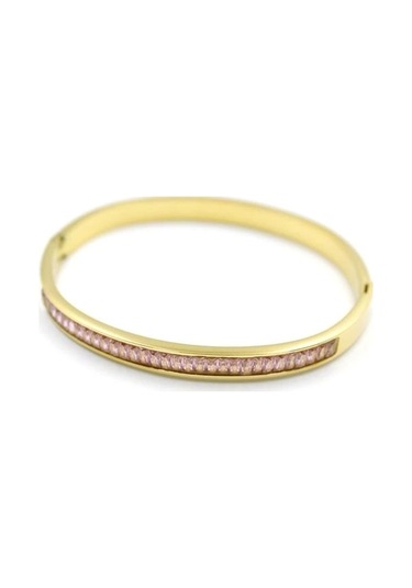 Baget Taşlı Bilezik - Pembe Çok Renkli