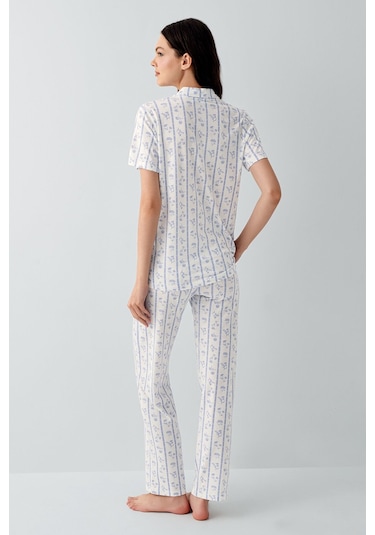 Arnetta Kadın Mavi Gömlek Pijama Takım Ar3619-s-v1 Mavi