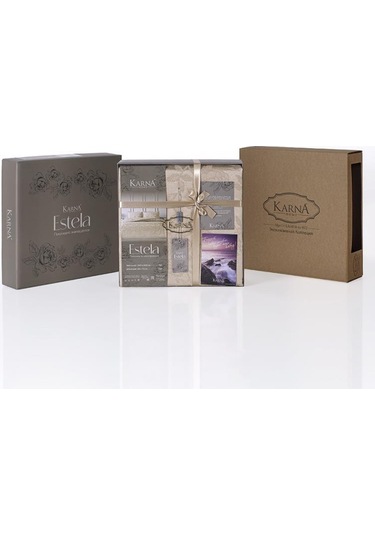 Yatak Örtüsü Seti Jakarlı Estela Bej