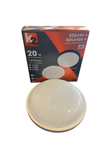 K2 - Kdl640 Merkür Led Aplik 20w Beyaz Kasa Beyaz Işık Beyaz