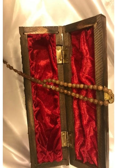 Tespih Kuka Doğal Ahşap Tesbih Gümüş İmameli Ahşap Kutulu Çok Renkli