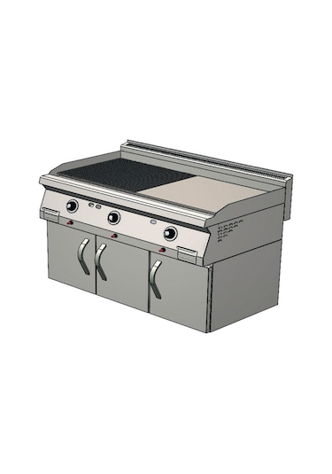 Karacasan Endüstriyel 900 Seri Dolaplı 120 Cm Lpg Tüplü Yarı Kanallı Izgara