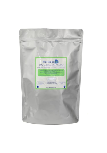 Marispacks 250 G X 2 Adet Silikajel Nem Alıcı Paket Nonwoven, Aluminyum Doypack Ambalajda