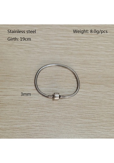 Ai Jin Cheng Unisex Paslanmaz Çelik Yılan Kemik Zincir Bilezik - Dıy Moda Takı Chınavermeıl Vermeıl