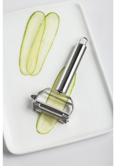 Paslanmaz Çelik Sebze Meyve Julyen Soyucu & Doğrayıcı 17 Cm Metal