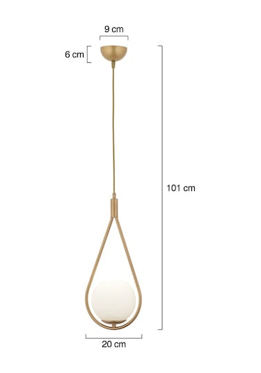 Mirza Tekli Eskitme Sarkıt Beyaz Camlı Modern Avize