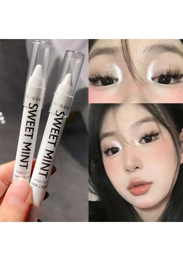 Beyaz Eyeliner Parlak Glitter Göz Farı Sopa Eyeliner Kalem 13 Renk Mat Mavi Mor M07 Pearl Gold-1.8g 01