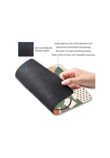 Modern Soyut Mouse Pad Kare Su Geçirmez Kaymaz Kauçuk Tabanlı Mouse Pad Ofis Dizüstü Bilgisayarı İçin, 9,5 X7,9'x0,1' İnç