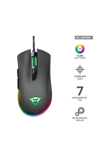Gxt 900 Qudos 15.000 Dpı Rgb Gamer Mouse Gtx