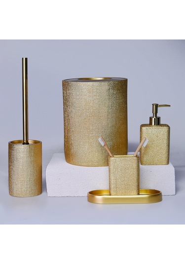 Linen Tuvalet Fırçası Altın