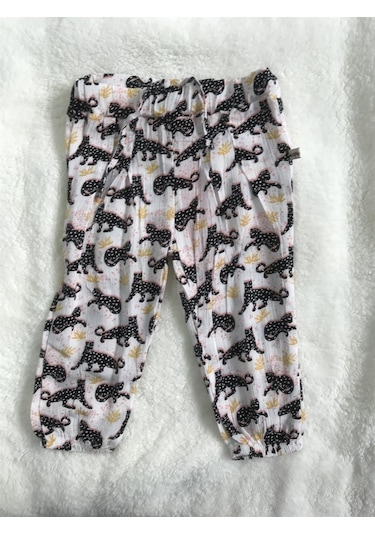 Bebepan Pantolon Viscon Leopard Emprime-8758 Çok Renkli