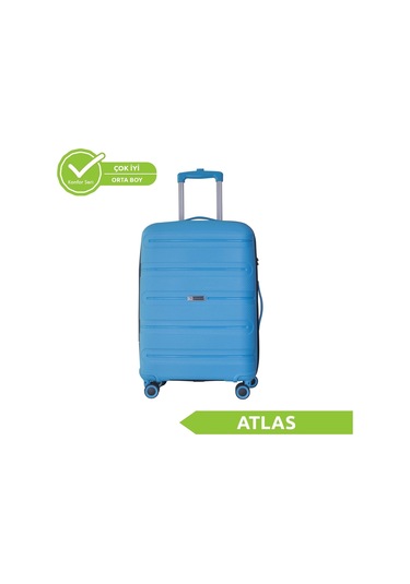 Vegmann Polipropilen Pp Atlas Mavi Orta Boy Valiz Mavi