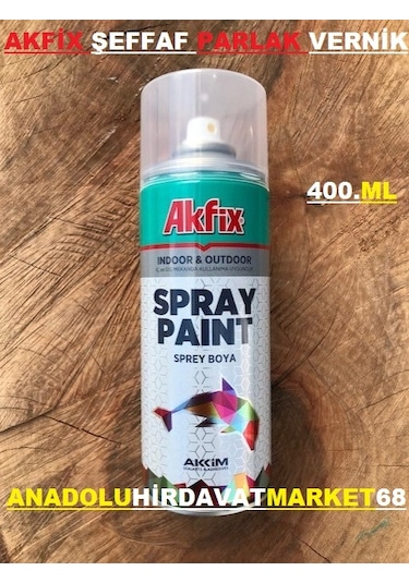 Akfix 400 ML Şeffaf Parlak Vernik Sprey Vernik Akrilik
