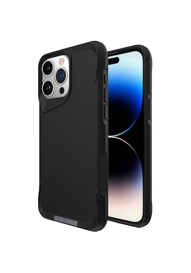 Apple iPhone 15 Pro Uyumlu Zore Aihttg Kenarlı T-max Mat Standlı Kılıf-gri Gri