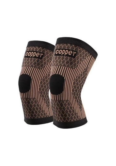 Jialan Spor Ve Artrit Ağrısı Ve Desteği İçin Bakır Dizlik - Spor Kahverengi