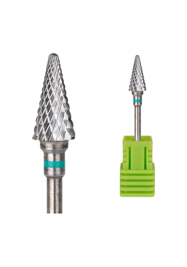 Manikür Çıkarma Çelik Törpü Ucu Mızrak Koni Yeşil 004