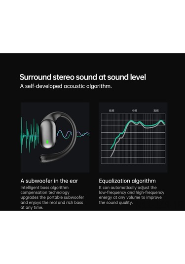 X18 Açık Hava İletim Kablosuz Bt Kulaklıklar, Kulağa Takılan, Kulakta Olmayan, Dijital Ekranlı Enc Gürültü Azaltma Spor Kulaklıkları