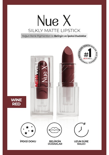 Nue X Silkly Matte Lipstick Wine Red 06 0