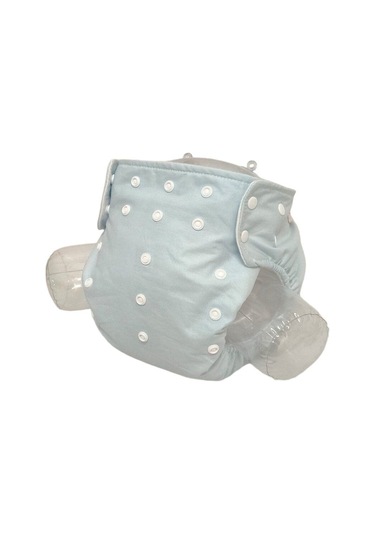 Baby Ybb Yıkanabilir Bebek Bezi Cepli Buz Mavisi Çıt Çıtlı 8kg-18kg Standart
