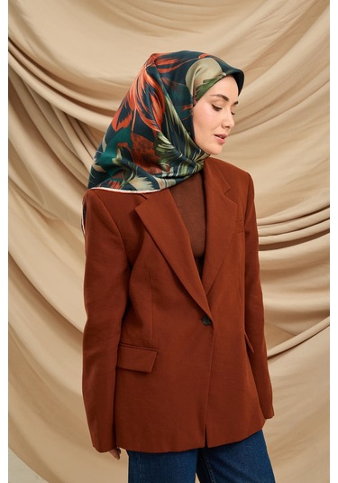 Silk Home Twill İpek Eşarp 11480-68 Petrol Mavisi, Yeşil, Mor, Mercan, Petrol Yeşili