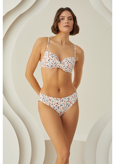 Nbb Kadın Renkli Puantiyeli Kaplı Bikini Takımı Çok Renkli
