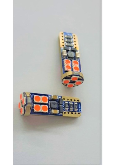 12 Led T10 Park Plaka İç Aydınlatma Ampulü Kırmızı