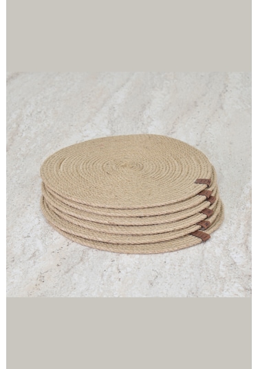 Vilinze Hasır Jüt Ip Supla / Amerikan Servis - 32 Cm 6 Adet