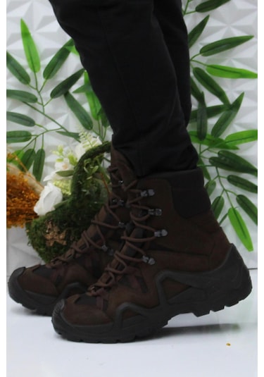 Scooter P1490 Kahve Hakiki Deri Avcı Botu Askeri Postal Su Geçirmez Erkek Bot 001