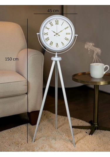 Ivory Beyaz Tripod Ayaklı Saat