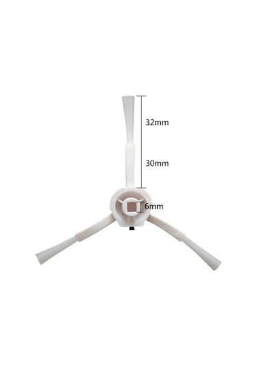 Xiaomi Vacuum Mop 1C/2C Stytj01zhm Uyumlu 2li Beyaz Yan Fırça
