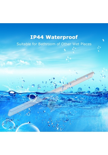 Skycity Banyo Duvar Aydınlatması 4000k Beyaz Işık 10w Paslanmaz Çelik 60cm, Dolap Ve Ayna Işığı, Ip44, 800 Lumens, Göz Koruyucu, Modern Tasarım Gümüş