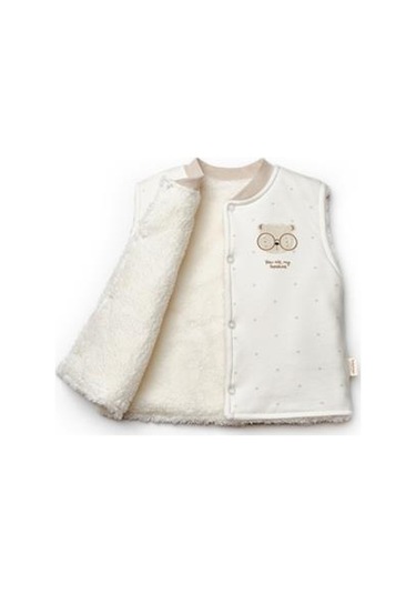 Bebek Yelek %100 Organic Pamuk Yenidoğan Serisi-csy8117 Gri