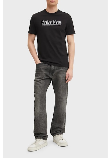 Calvin Klein Erkek T Shirt K10k114149 Beh Siyah Siyah