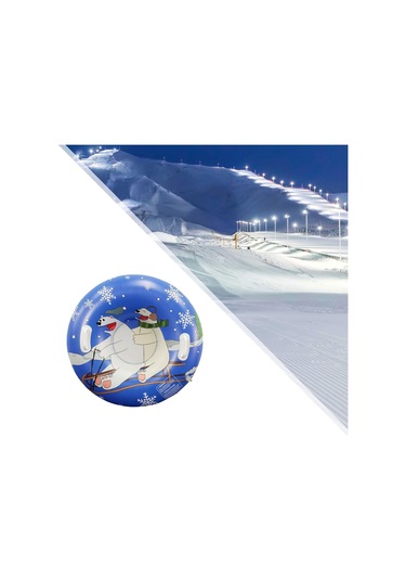 Homyl Şişme Kar Tüpü Kızak Aksesuarları Mavi Karikatür Mavi