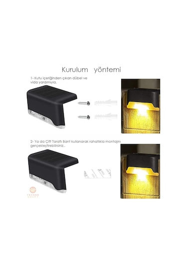 Trendpoint Solar Köşebent Led Güneş Enerjili Şarj Edilen Balkon M