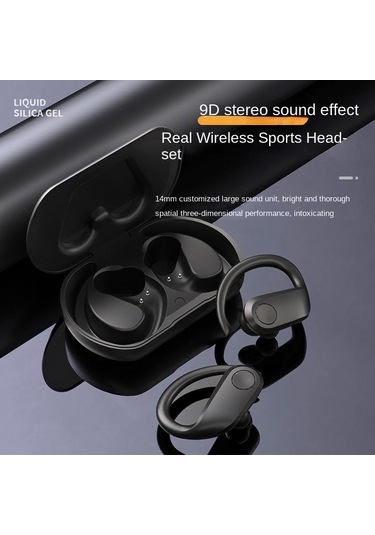 Spor Asılı Kulak - Kablosuz Bluetooth Kulaklık Gürültü Azaltma Enc Ultra - Uzun Pil Ömrü Suya Dayanıklı Uzun Kulağa Zarar Vermez