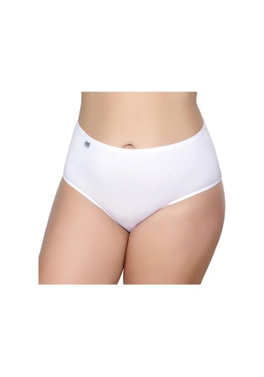 12 Adet Gümüş Bayan Likralı Bato Külot Beyaz 3042 001