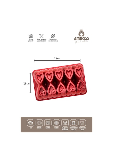 Amboss Ame-52 Ametist Kırmızı Baton Kek Kalıbı